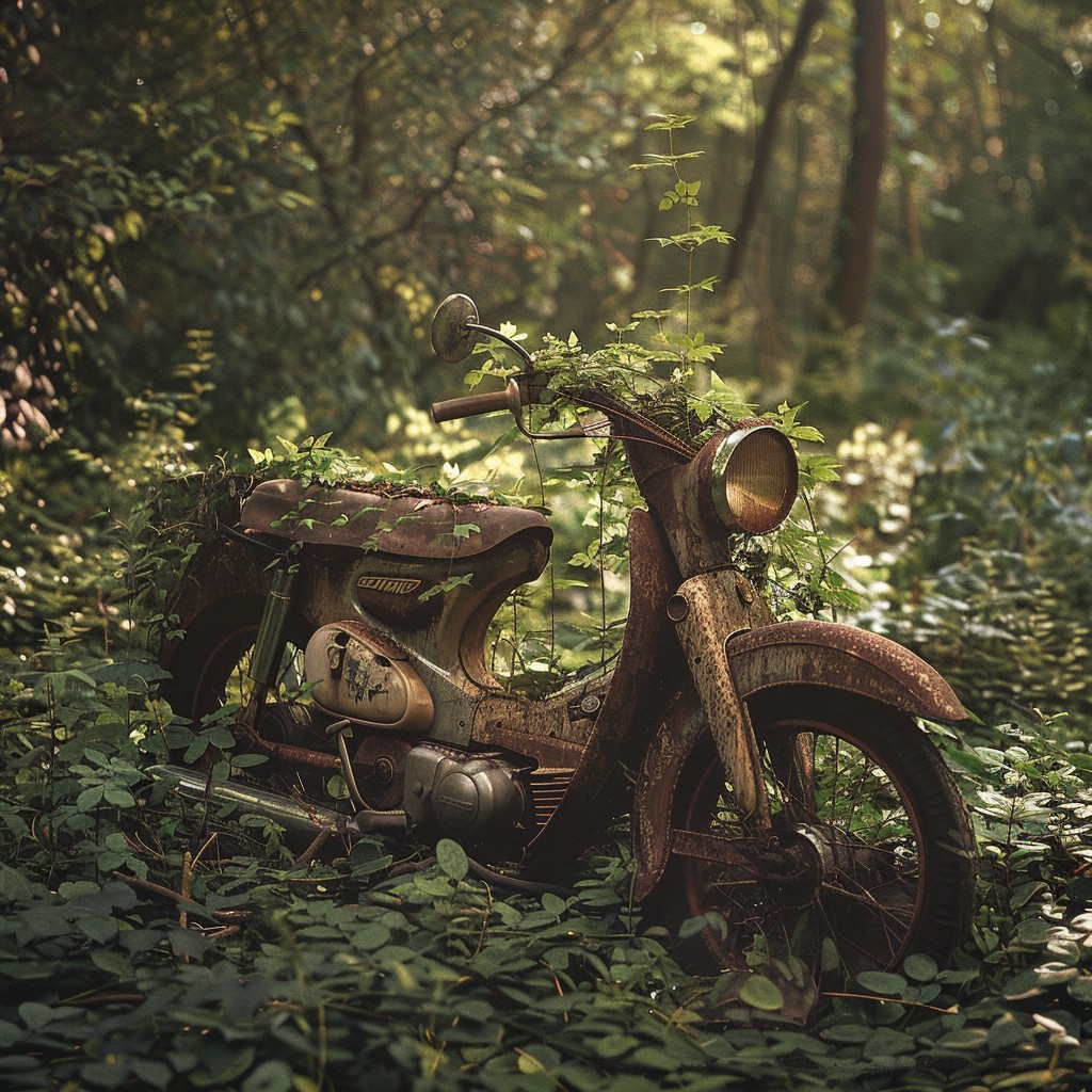 Free Abandoned Forest Scooter Image - Scooter, Vintage, Abandoned ...