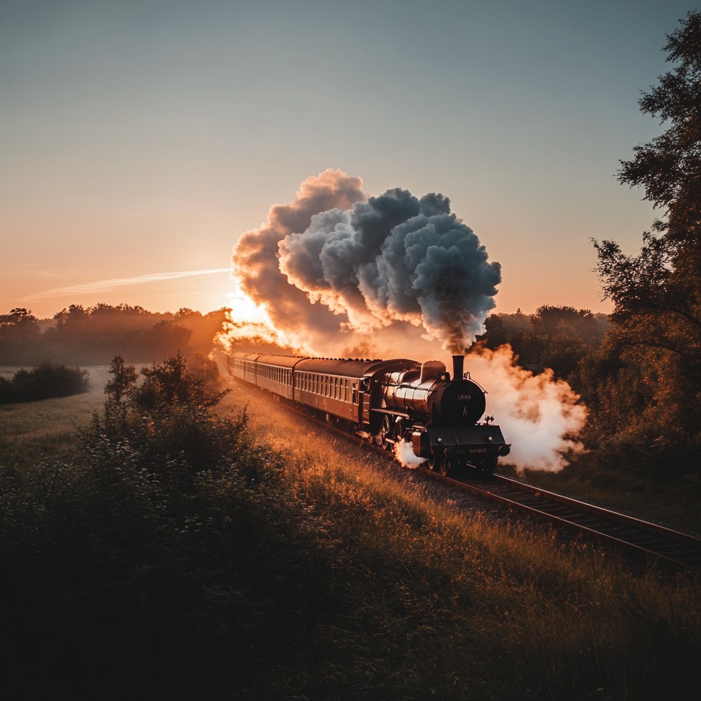 Free Sunset Steam Train Image - Train, Sunset, Smoke | Download at ...