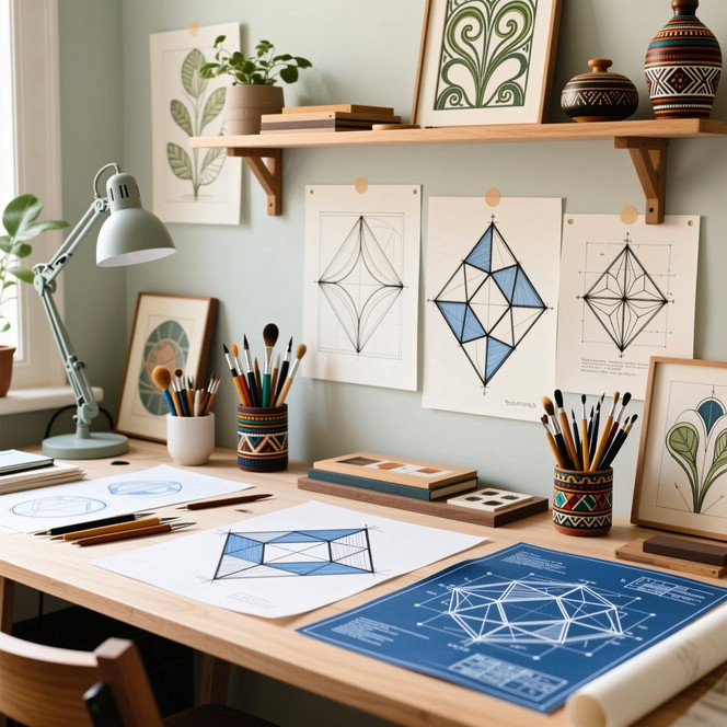Free Geometric design workspace Image - Geometric, Workspace, Design ...