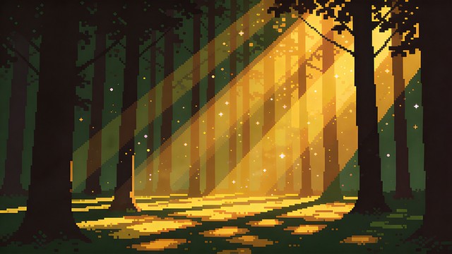 Free Golden Forest Light Image - Forest, Sunlight, Pixel | Download at ...
