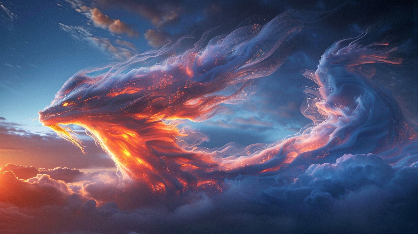 Free Fiery Sky Dragon Photo - Dragon, Clouds, Sunset | Download at ...