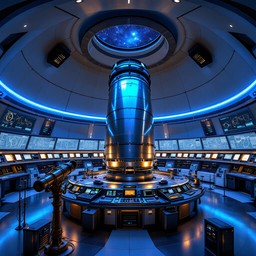 Free Futuristic Observatory Interior Image - Observatory, Telescope ...