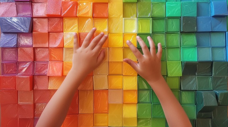 Free Exploring Colorful Tiles Image - Child, Hands, Mosaic | Download ...
