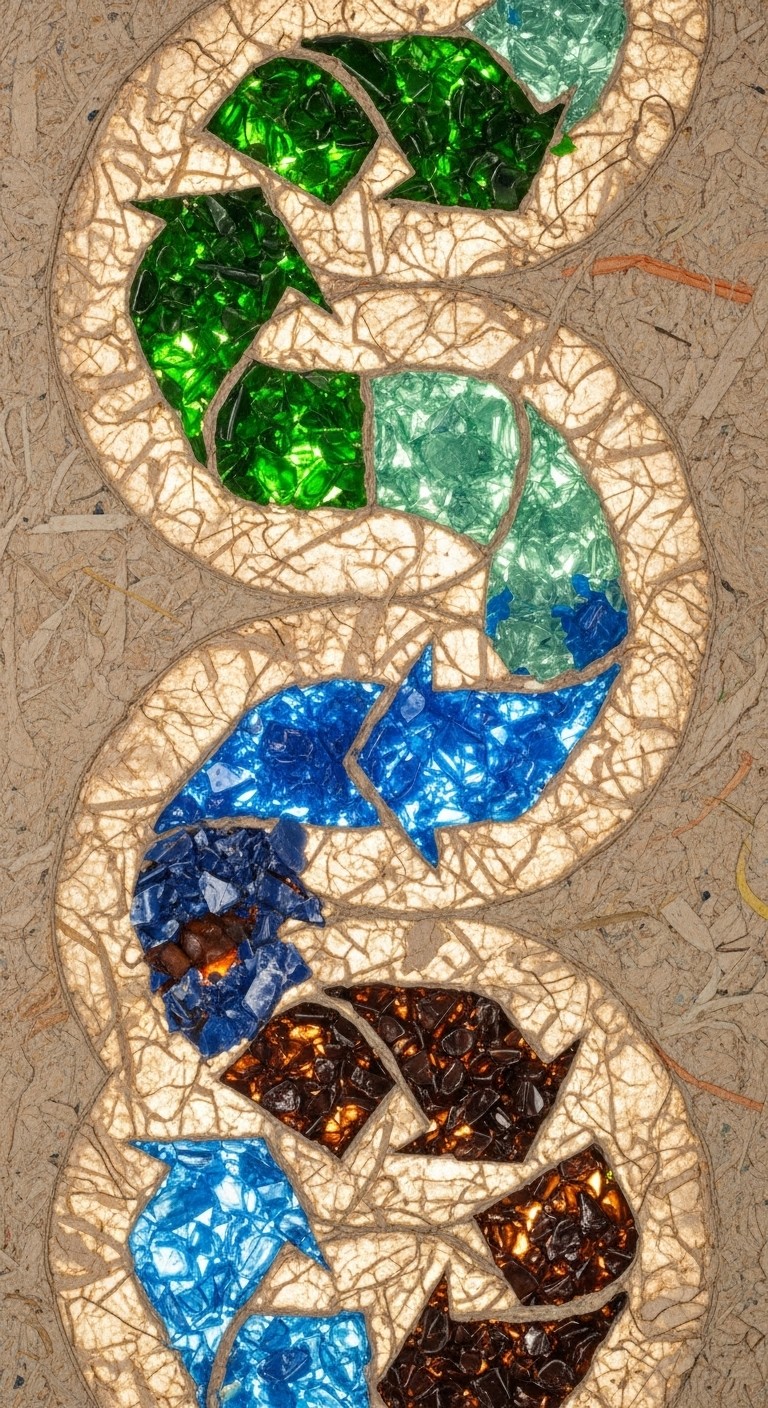 Free Flowing Mosaic Pathway Photo - Mosaic, Serpentine, Glass ...