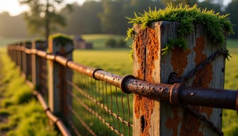 Natural Rust Fence Free Rustic Fence Detail Image - Fence, Rustic, Sunset | Download at ...