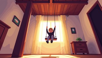 Free Sunlit indoor swing Image - Swing, Silhouette, Sunbeams | Download ...