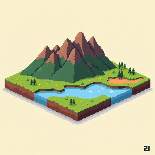 Free Isometric Pixel Nation Image - Isometric, Pixelart, Topographical ...