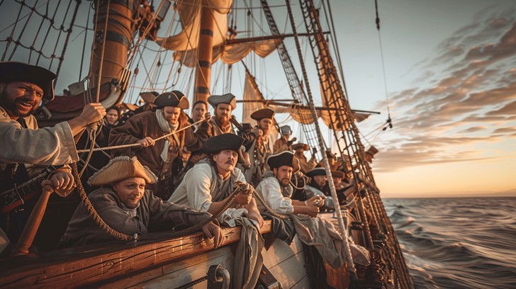 Free Sunset Pirate Crew Image - Sunset, Pirates, Ship | Download at ...