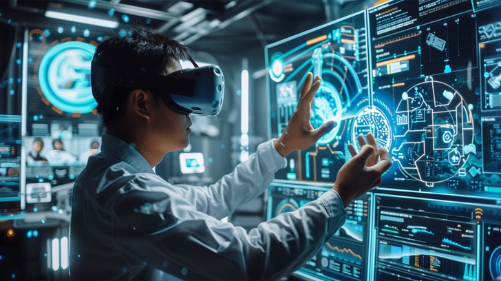 Virtual Reality Interactive Interface Free Futuristic Virtual Reality Image | Download at StockCake