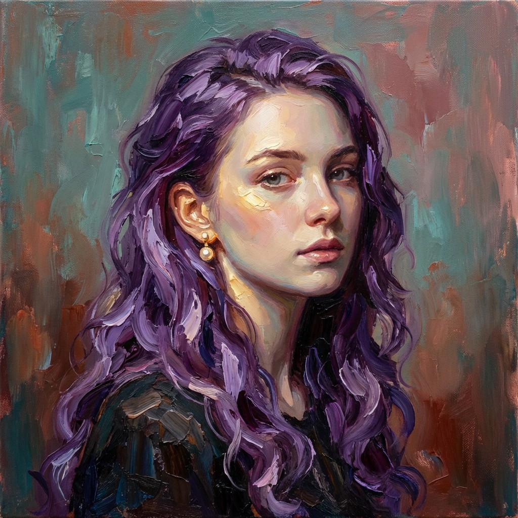 Free Purple Haired Portrait Image - Portrait, Woman, Purple | Download ...