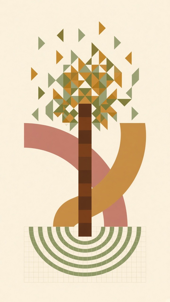Versioning Tree Download Geometric Tree Poster Image - Illustration, Vector, Geometric ...