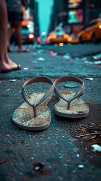 Free Abandoned Flip Flops Image - Flip-flops, Abandoned, City