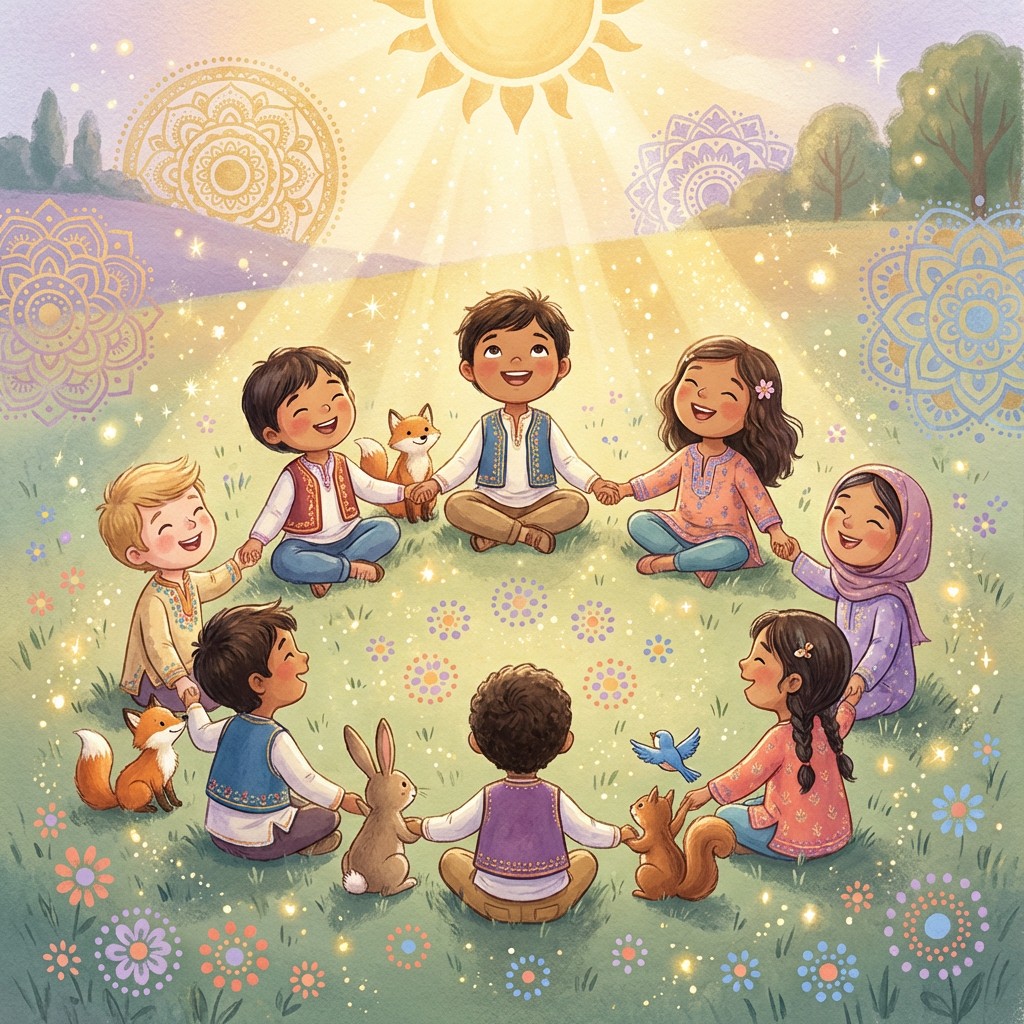 Free Circle Friendship Ritual Image - Children, Illustration ...