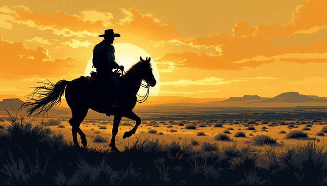 Free Lone Cowboy Silhouette Image - Western, Cowboy, Silhouette ...