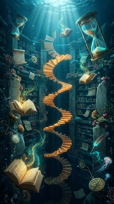 Free Underwater Time Library Image - Underwater, Library, Surreal ...