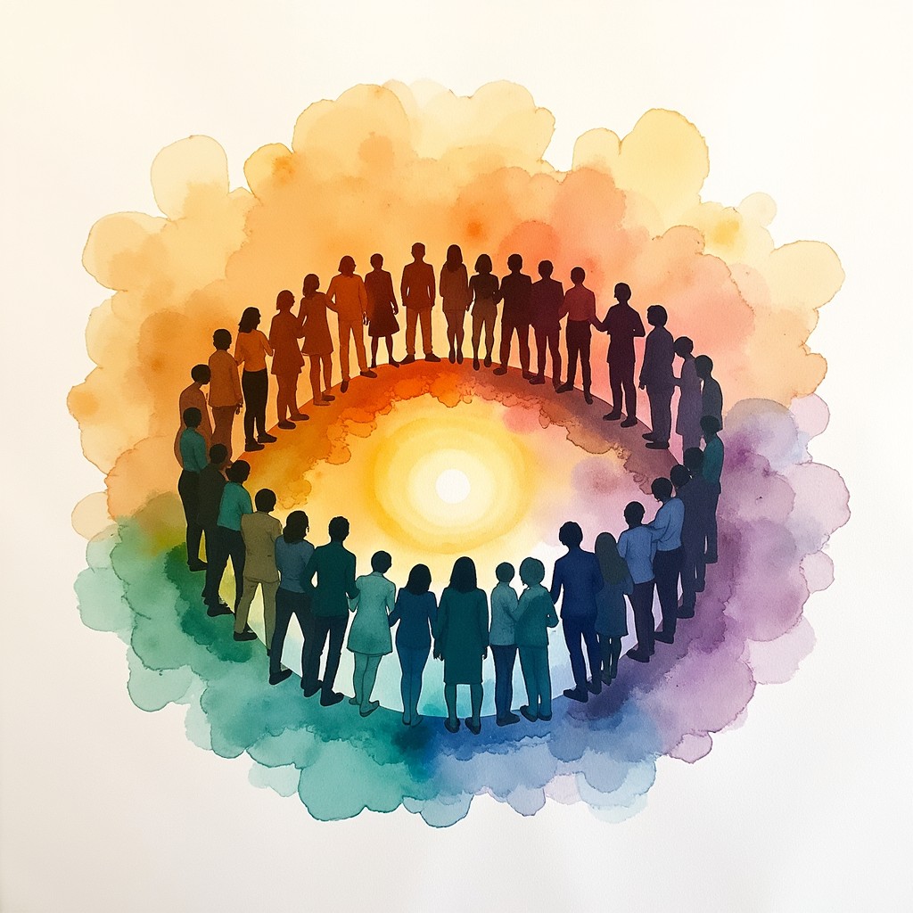 Unity Through Color Art Example Free Unity Through Color Image - Unity, Watercolor, Circle | Download ...