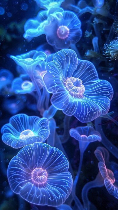 Free Luminous Jellyfish Dance Image - Ocean, Bioluminescence, Glowing ...