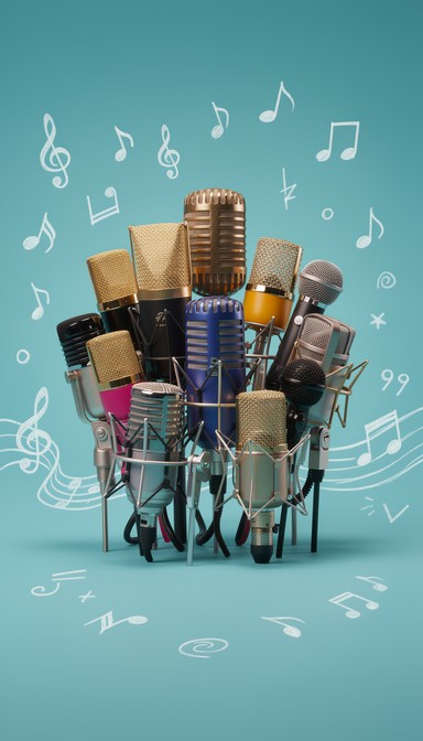 Microphone Funky Color Free Colorful Microphone Collection Image - Microphones, Music ...
