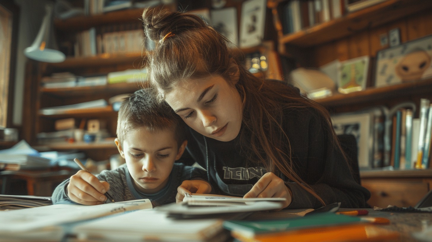 Sibling Learning Free Studious Sibling Moment Image - Siblings, Studying, Homework ...