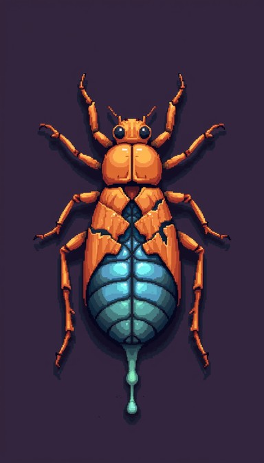 Free Pixel Beetle Art Image - Beetle, Insect, Pixel | Download at StockCake