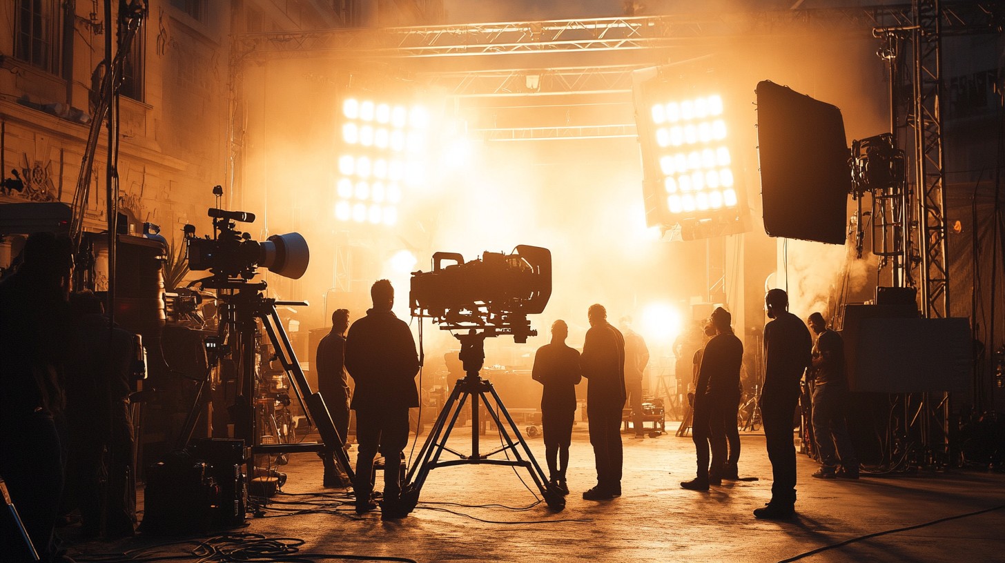 Set Performance Filming Free Film set silhouette Photo - Film, Crew, Movie | Download at StockCake