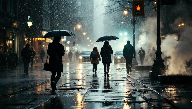 Free Rainy City Night Image - Urban, Noir, Rain | Download at StockCake