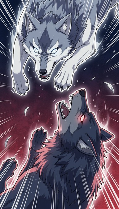 Free Epic Wolf Battle Image - Wolves, Anime, Manga | Download at StockCake