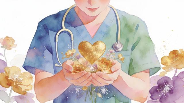 Compassion Bloom Postcard Free Caring Hands Bloom Image - Watercolor, Healthcare, Illustration ...