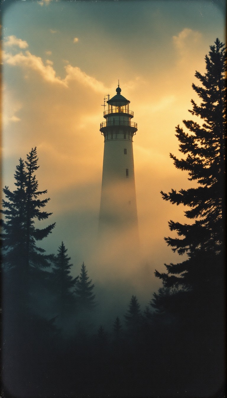Free Misty Lighthouse Dawn Image - Lighthouse, Fog, Sunrise | Download ...