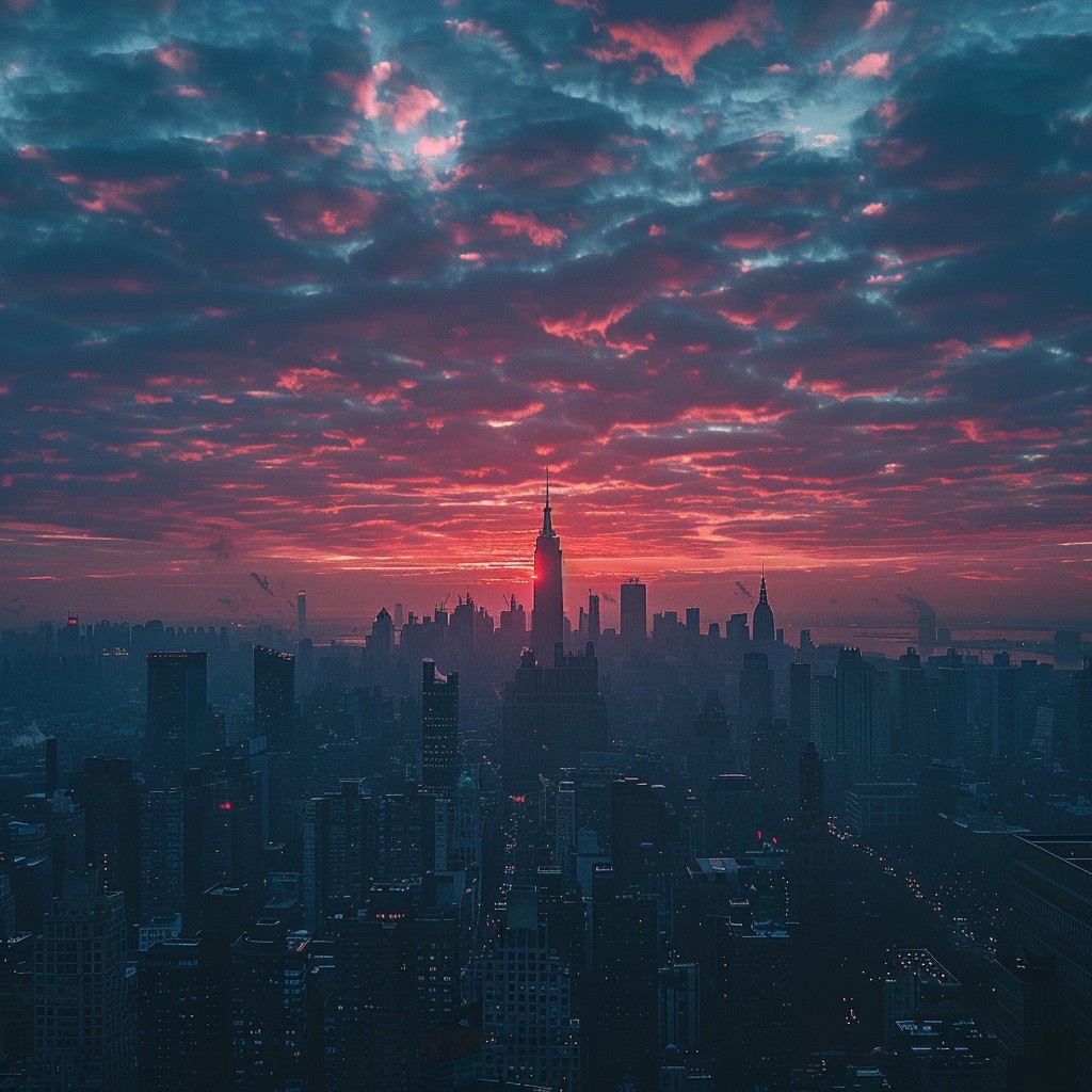 Free Urban Dawn Hues Image - Sunrise, Skyscrapers, Cityscape | Download ...