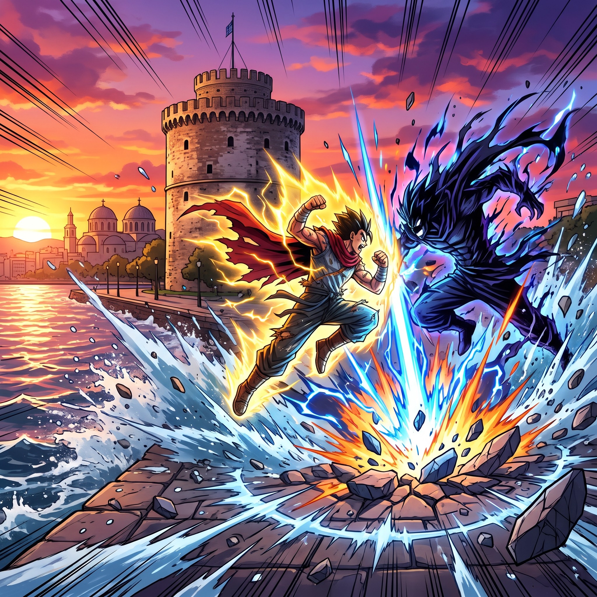 Download Sunset Anime Clash Image - Anime, Illustration, Shonen | StockCake