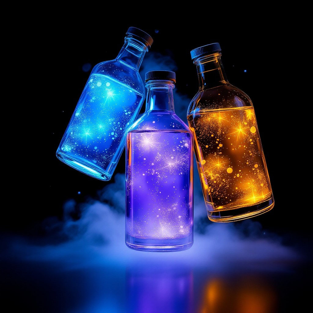 Free Magical Floating Bottles Photo - Magical, Bottles, Glowing ...