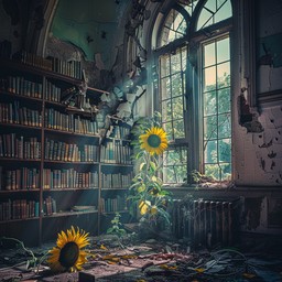 Free Sunflower in library Image - Sunflower, Library, Abandoned ...