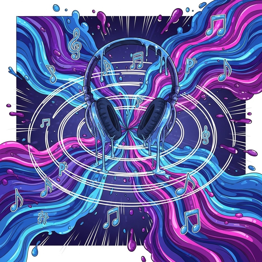 Free Liquid Sound Waves Image Headphones Liquid Music Download At