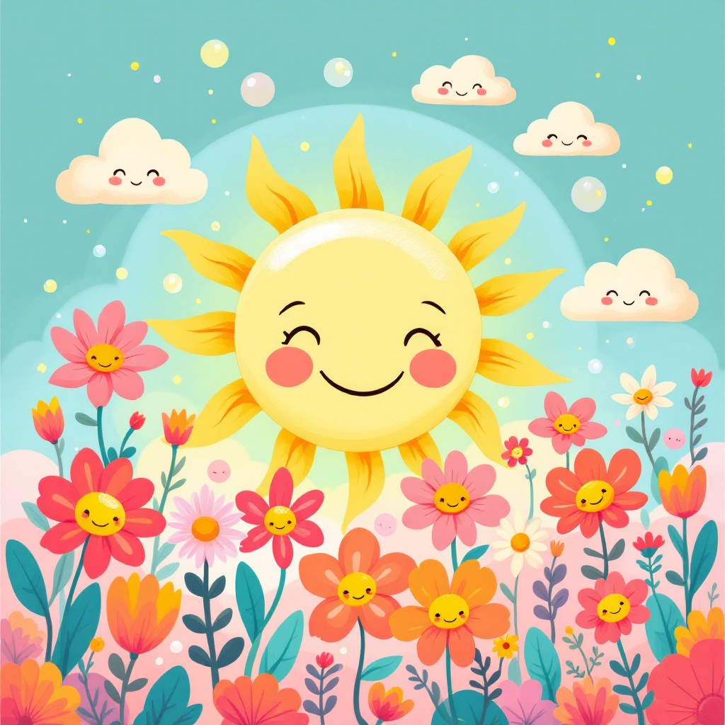 Portrait Sunshine Spring Free Sunshine Meets Spring Photo - Sun, Flowers, Clouds | Download at ...