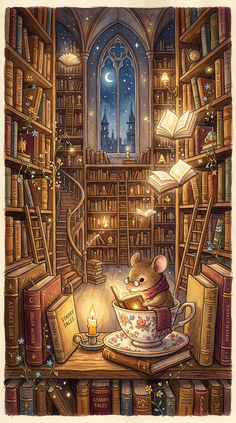 Free Mouse Library Magic Image - Mouse, Library, Illustration ...