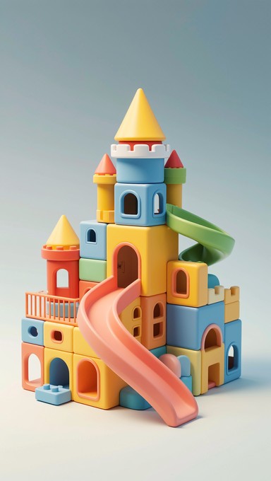 Free Minimalist Castle Creation Image - Castle, Blocks, Architecture ...