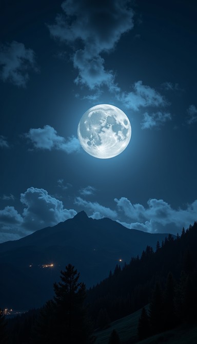 Free Moonlit Mountain Night Image | Download at StockCake