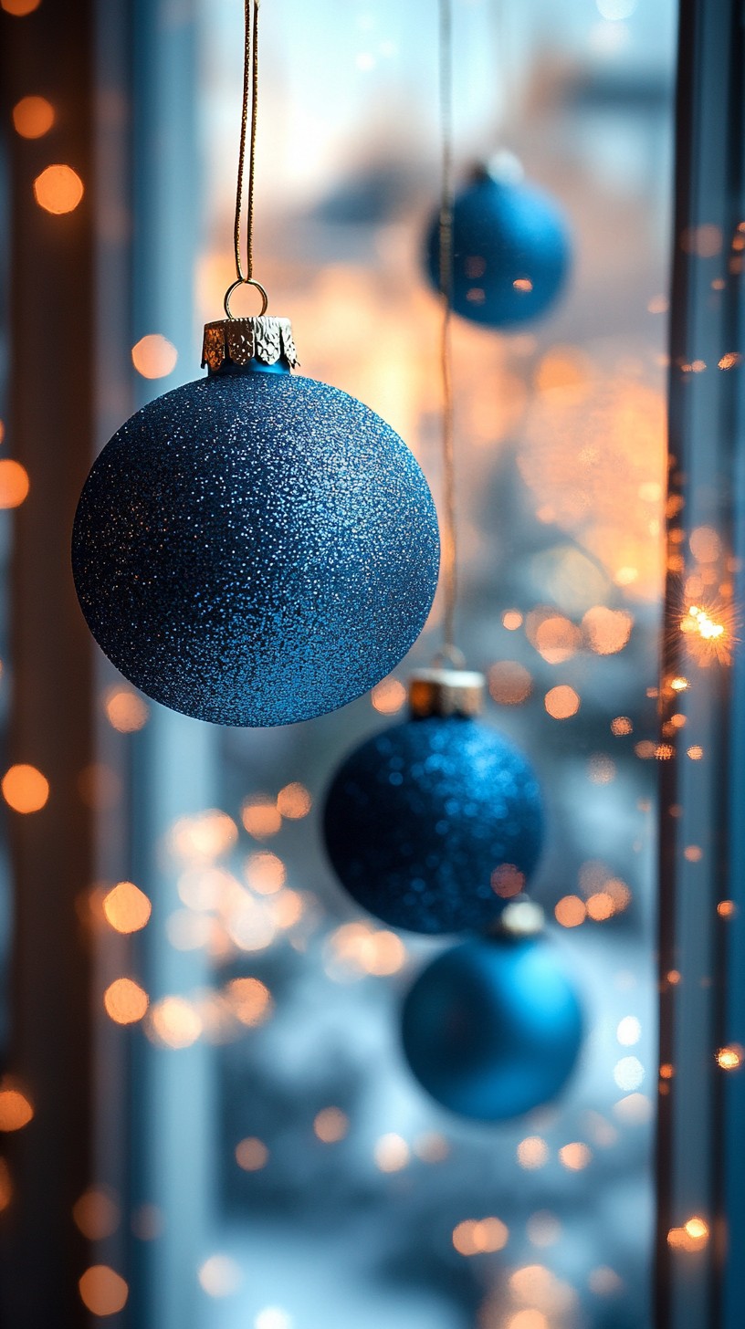 Free Festive Blue Ornaments Image - Christmas, Ornaments, Blue ...