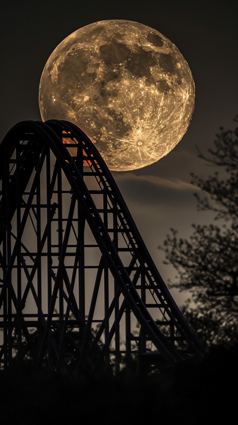 Free Lunar Rollercoaster Encounter Image - Moon, Rollercoaster, Night ...