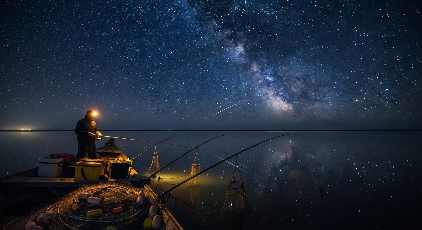 Free Fishing Under Stars Photo - Fisherman, Fishing, Night | Download ...