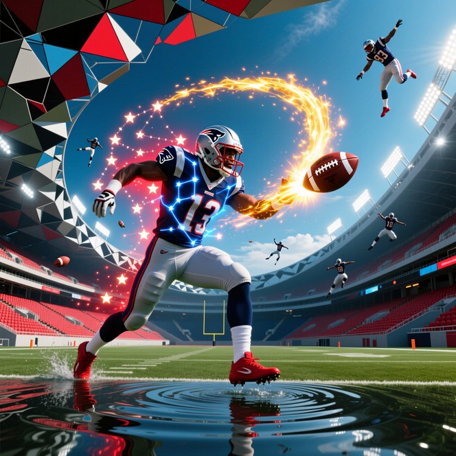 Free Cosmic Gridiron Magic Image - Football, Surreal, Stadium ...