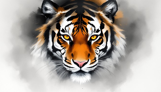 Tiger Balce Free Fierce Tiger Gaze Image | Download at StockCake
