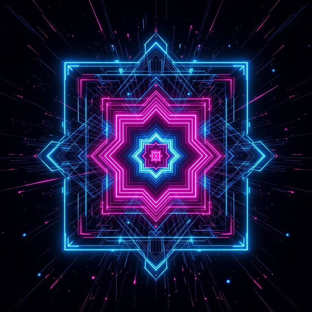 Geometry Neon Background Free Neon Sacred Geometry Image - Cyberpunk, Neon, Geometric | Download ...