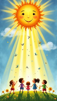 Free Sunshine Unites Children Image - Sun, Children, Rays | Download at ...