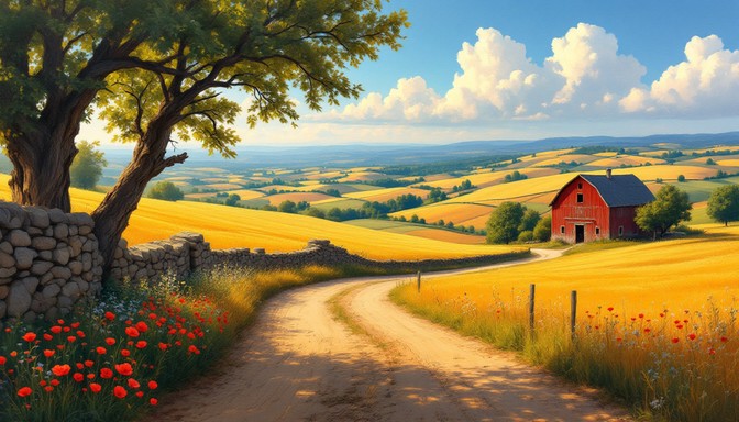 Carnegie Countryside Texture Free Golden Countryside Tranquility Image - Landscape, Countryside ...