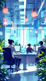 Free Futuristic Call Center Image - Cyberpunk, Anime, Office | Download ...