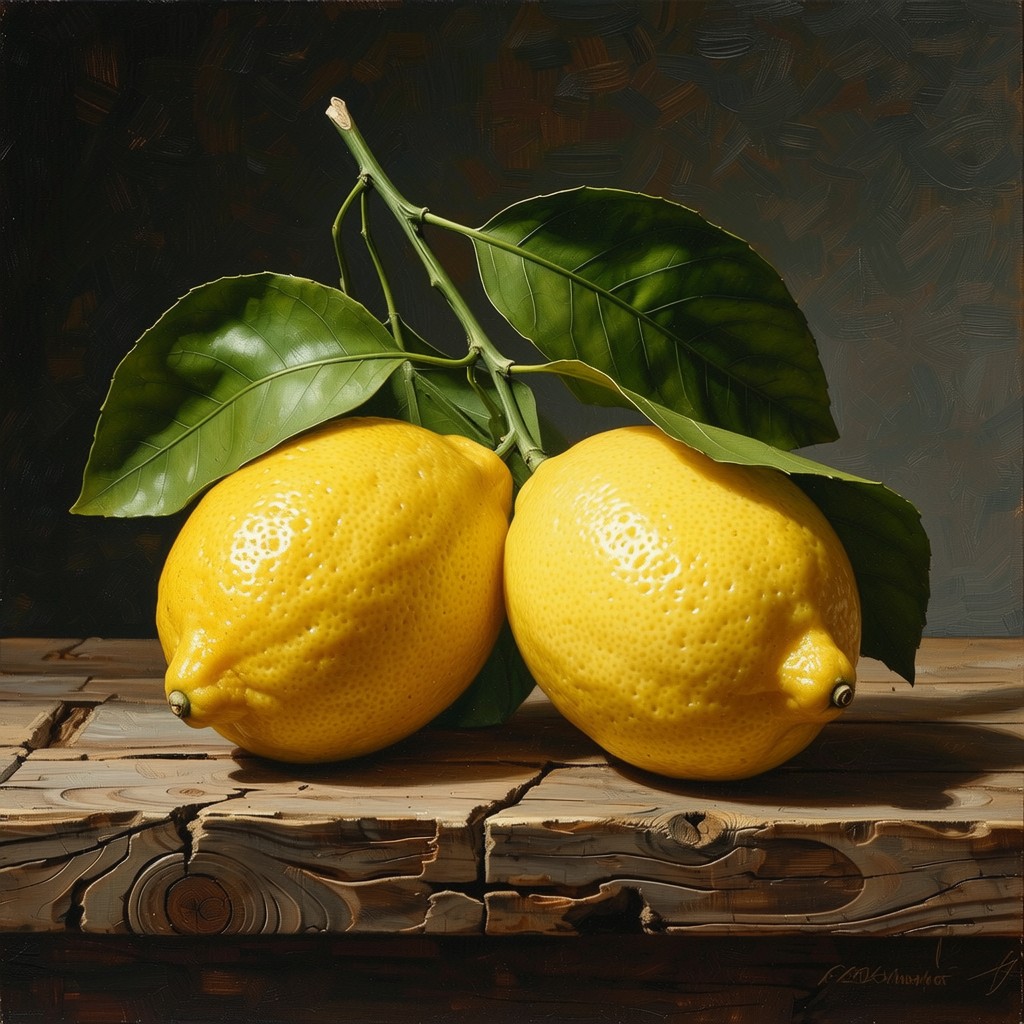 Free Golden Lemon Painting Image - Lemon, Citrus, Fruit | Download at ...