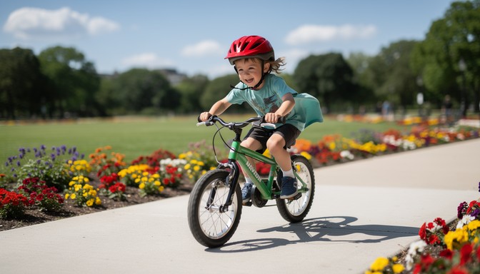 Free Boy rides bicycle Image - Boy, Bicycle, Dog | Download at StockCake
