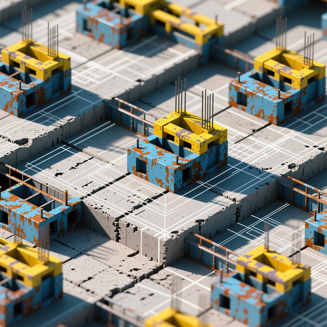 Free Industrial Construction Blocks Image - Isometric, Construction ...